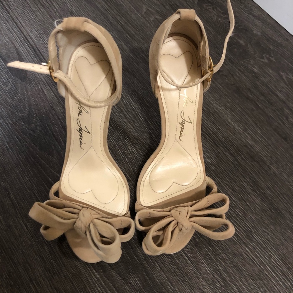 Club Monaco Open-Toe Nude Heels